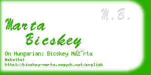 marta bicskey business card